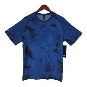 Lululemon Metal Vent Shirt Tech T Tee 2.0, Blue Tie Dye Large New